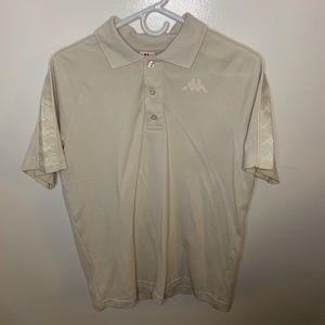 Mens (S) Cream Kappa Polo Shirt